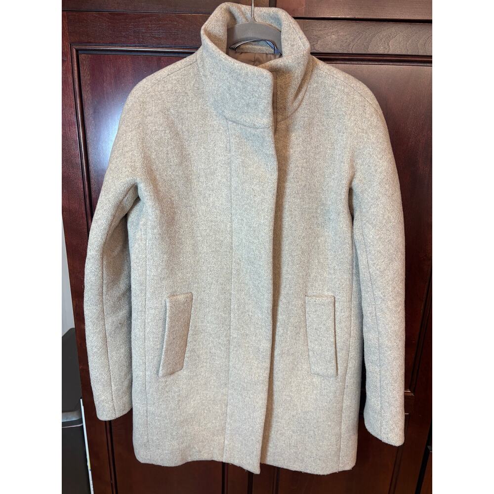 J. Crew Women's Tan City Wool Blend Coat Size 00